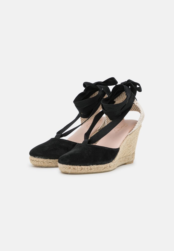 Sandales Anna Field LEATHER Wedge platform Noir Femme | CQF-3380683